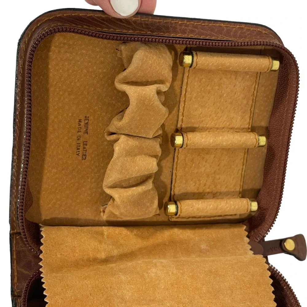 Sir Rondo’s Made In Italy Leather 4 Watch Zip Around Collector Watch Travel Case - Picture 9 of 13